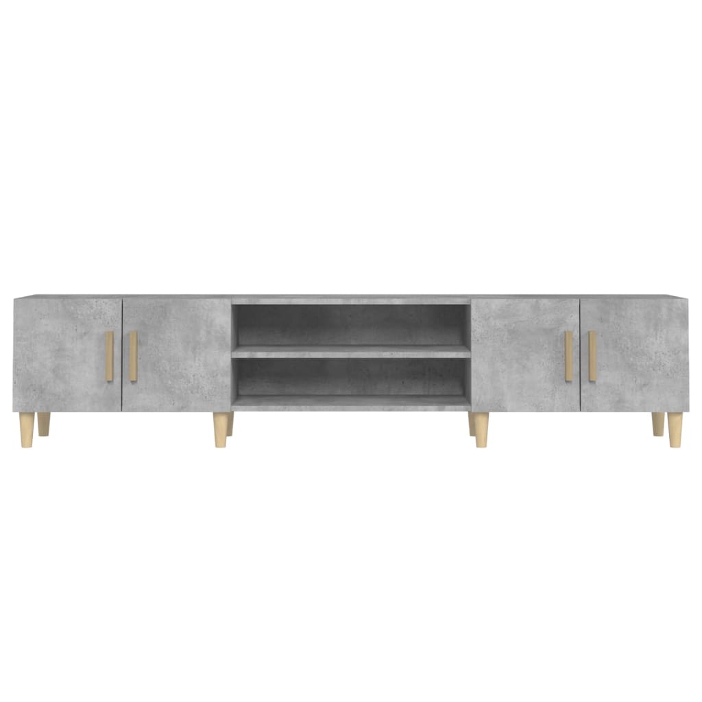 Έπιπλο Τηλεόρασης Γκρι Σκυρ. 180x31,5x40 εκ. Επεξ. Ξύλο - Pakobazaar