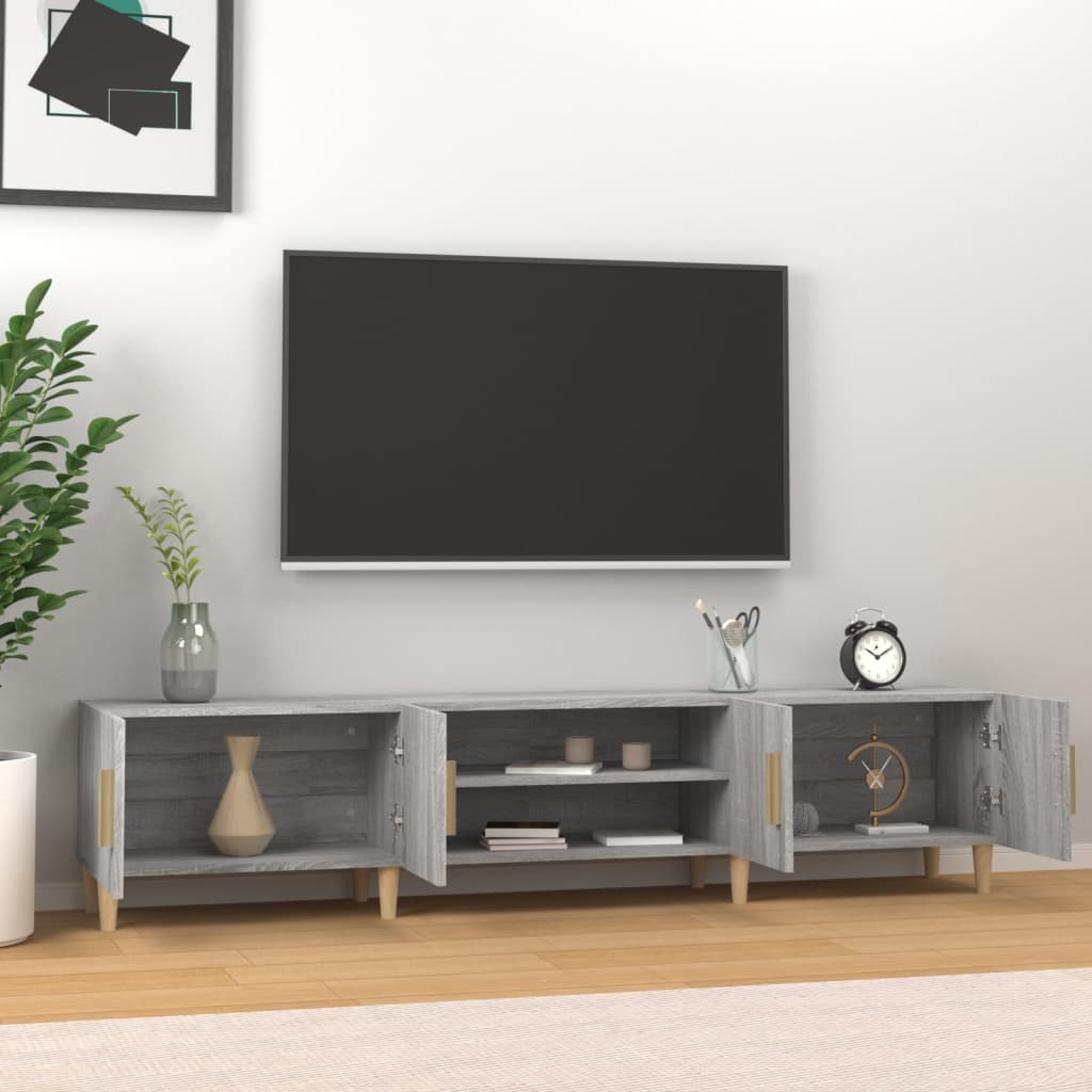 Έπιπλο Τηλεόρασης Γκρι Sonoma 180x31,5x40 εκ. από Επεξεργ. Ξύλο