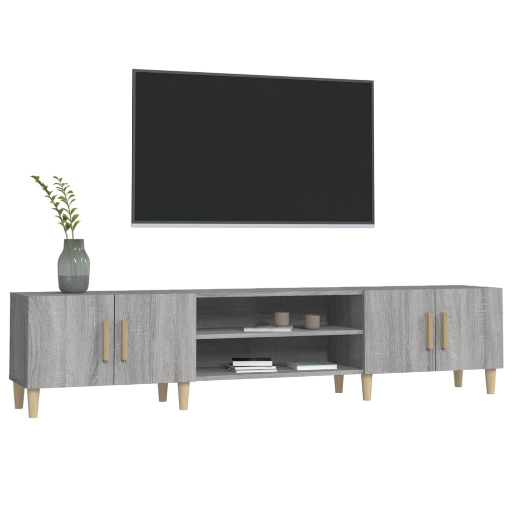 Έπιπλο Τηλεόρασης Γκρι Sonoma 180x31,5x40 εκ. από Επεξεργ. Ξύλο