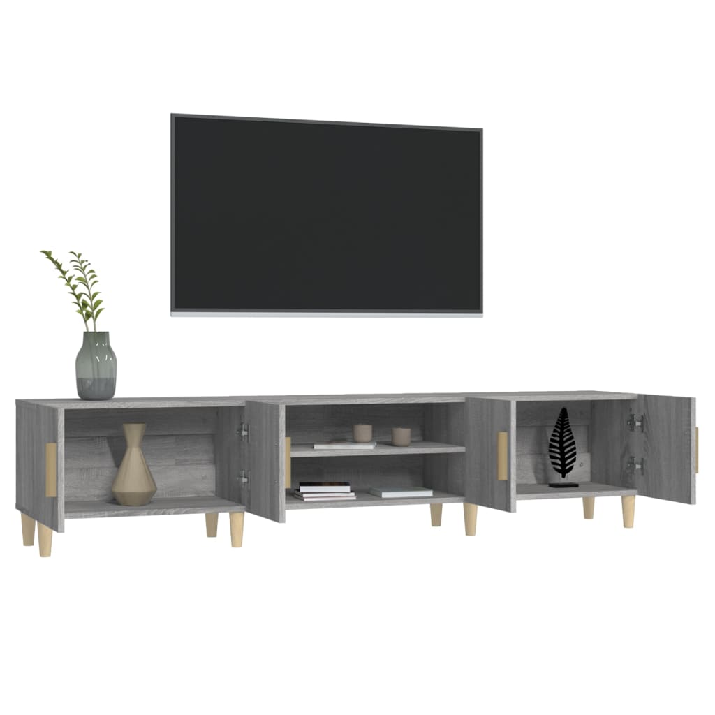 Έπιπλο Τηλεόρασης Γκρι Sonoma 180x31,5x40 εκ. από Επεξεργ. Ξύλο