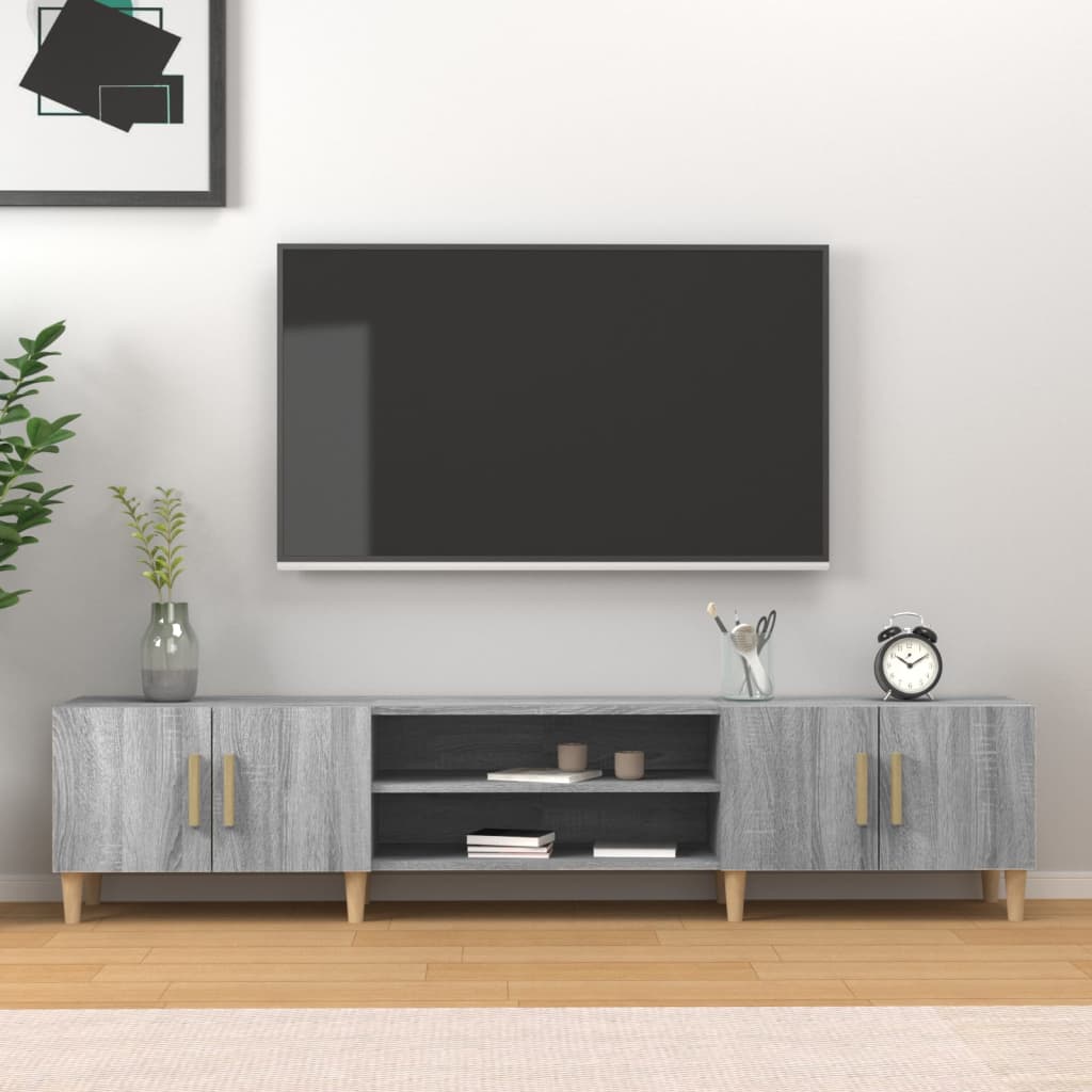Έπιπλο Τηλεόρασης Γκρι Sonoma 180x31,5x40 εκ. από Επεξεργ. Ξύλο