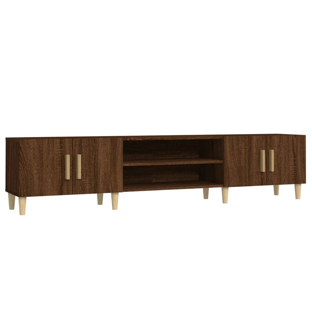 Έπιπλο Τηλεόρασης Καφέ Δρυς 180x31,5x40 εκ. Επεξεργασμένο Ξύλο