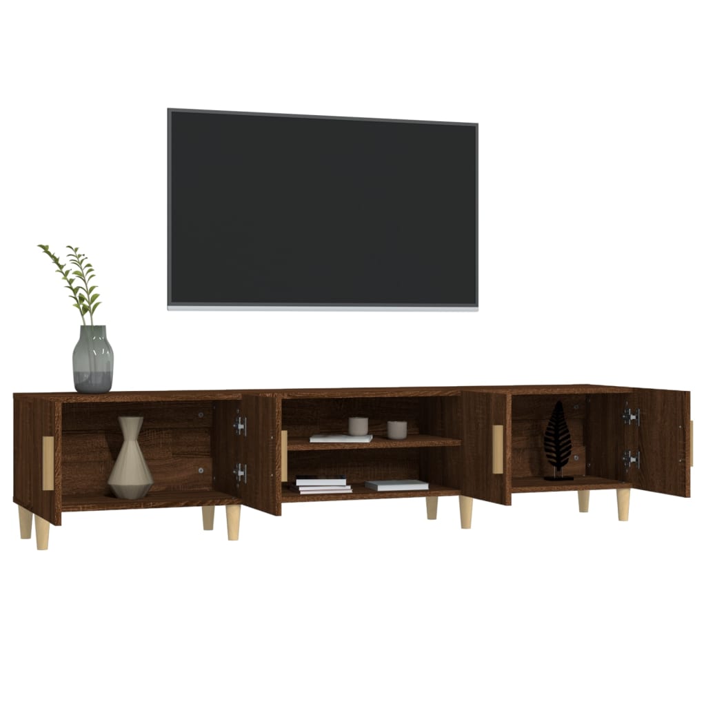 Έπιπλο Τηλεόρασης Καφέ Δρυς 180x31,5x40 εκ. Επεξεργασμένο Ξύλο