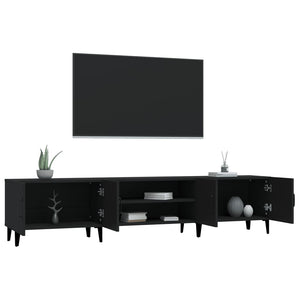 Έπιπλο Τηλεόρασης Μαύρο 180x31,5x40 εκ. Επεξεργασμένο Ξύλο