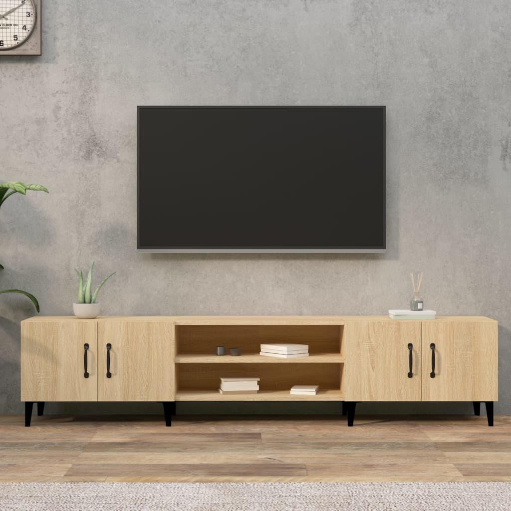 Έπιπλο Τηλεόρασης Sonoma Δρυς 180x31,5x40 εκ. από Τεχνητό Ξύλο - Pakobazaar
