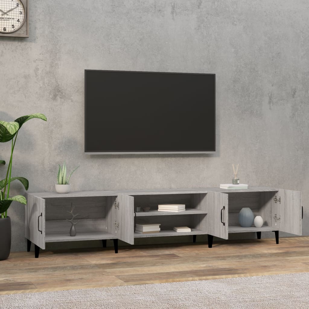 Έπιπλο Τηλεόρασης Γκρι Sonoma 180x31,5x40 εκ. από Επεξεργ. Ξύλο - Pakobazaar