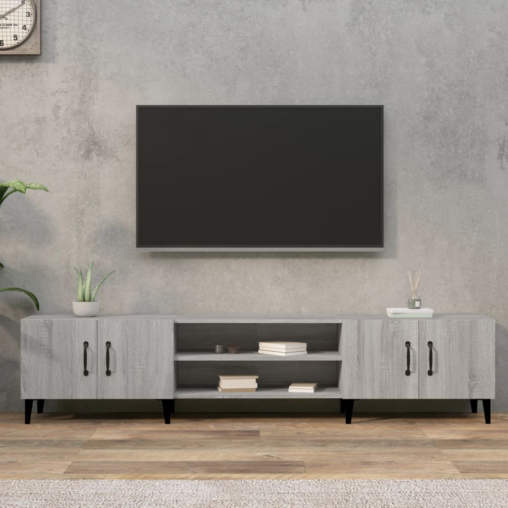 Έπιπλο Τηλεόρασης Γκρι Sonoma 180x31,5x40 εκ. από Επεξεργ. Ξύλο - Pakobazaar