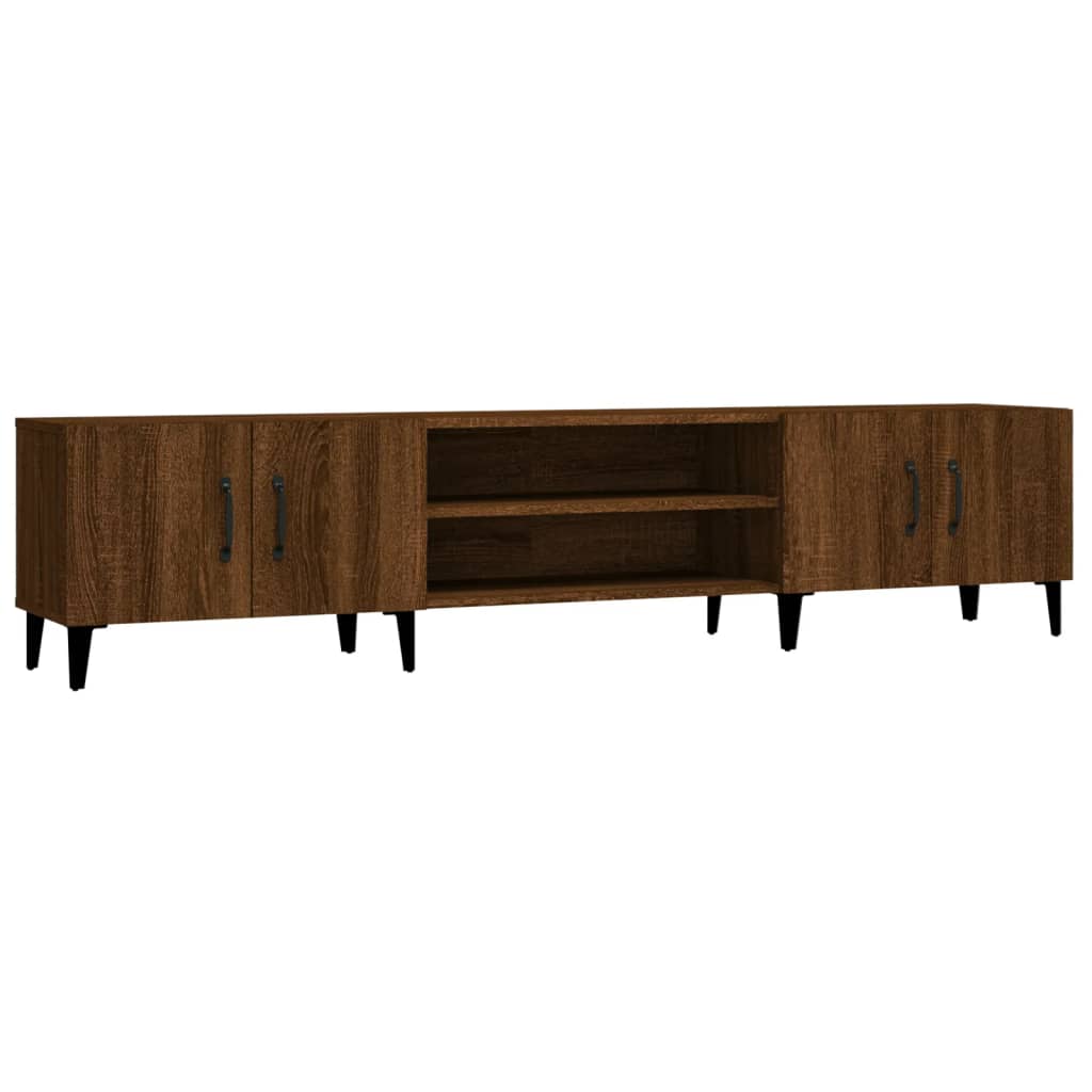 Έπιπλο Τηλεόρασης Καφέ Δρυς 180x31,5x40 εκ. Επεξεργασμένο Ξύλο