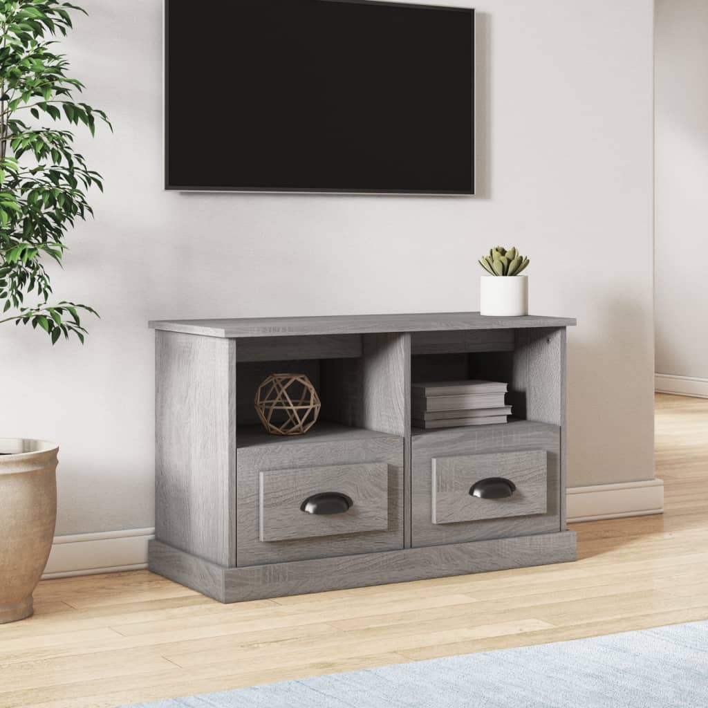 Έπιπλο Τηλεόρασης Γκρι Sonoma 80x35x50 εκ. από Επεξεργ. Ξύλο