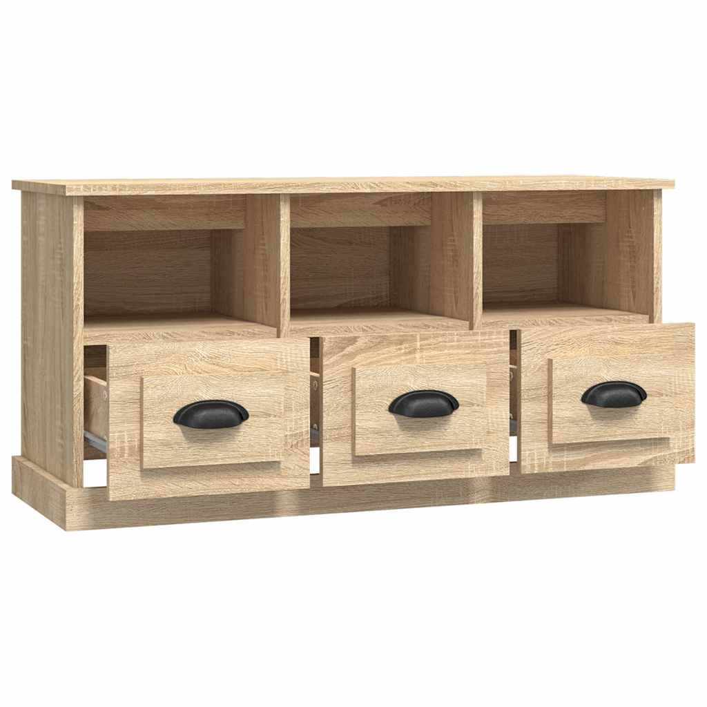 Έπιπλο Τηλεόρασης Sonoma Δρυς 100x35x50 εκ. Επεξ. Ξύλο - Pakobazaar