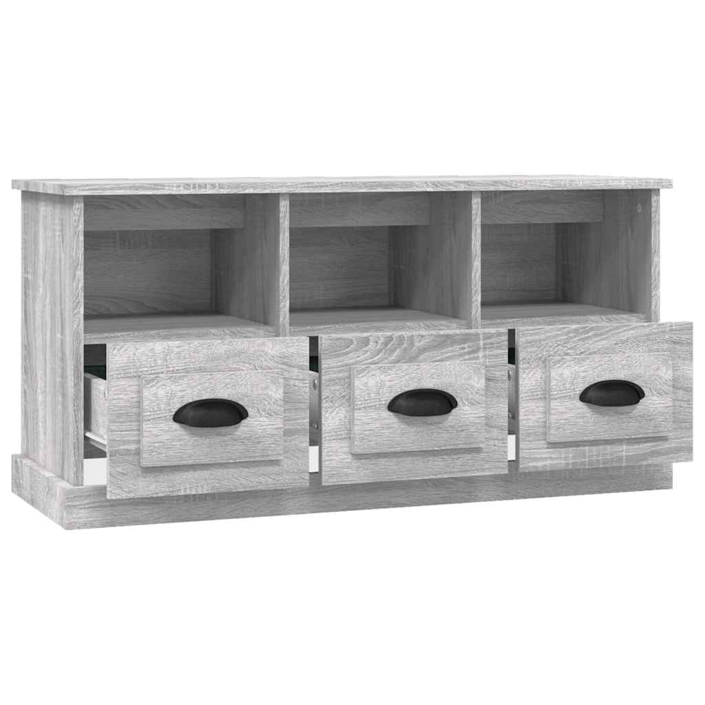 Έπιπλο Τηλεόρασης Γκρι Sonoma 100x35x50 εκ. Επεξεργασμένο Ξύλο