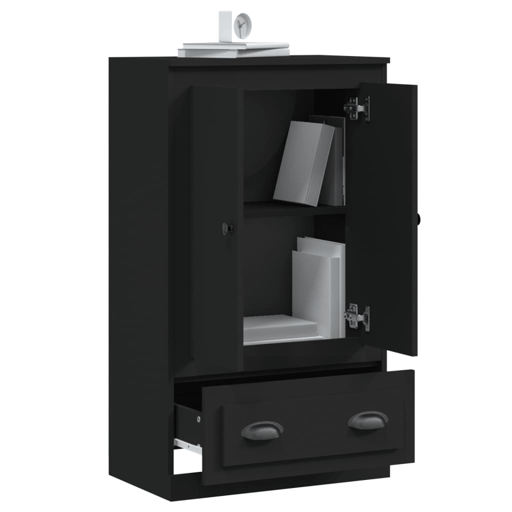 Ντουλάπι Μαύρο 60 x 35,5 x 103,5 εκ. από Επεξεργασμένο Ξύλο