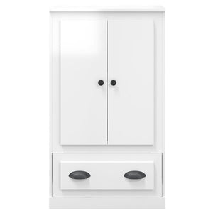 Ντουλάπι Γυαλ. Λευκό 60x35,5x103,5 εκ. από Επεξεργασμένο Ξύλο