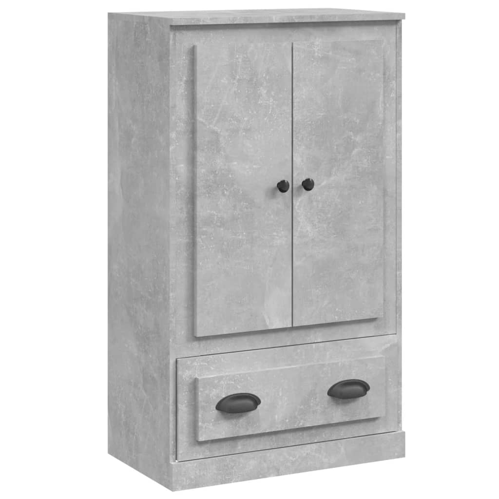 Ντουλάπι Γκρι Σκυροδέματος 60x35,5x103,5 εκ. Επεξεργασμένο Ξύλο