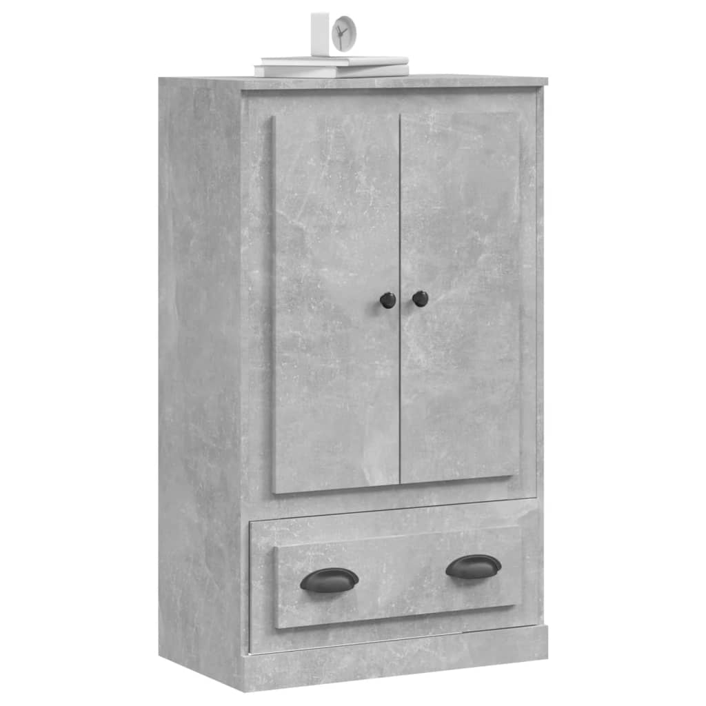 Ντουλάπι Γκρι Σκυροδέματος 60x35,5x103,5 εκ. Επεξεργασμένο Ξύλο