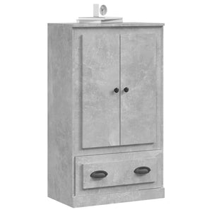 Ντουλάπι Γκρι Σκυροδέματος 60x35,5x103,5 εκ. Επεξεργασμένο Ξύλο
