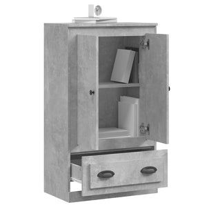Ντουλάπι Γκρι Σκυροδέματος 60x35,5x103,5 εκ. Επεξεργασμένο Ξύλο