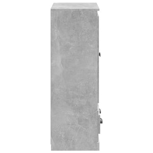 Ντουλάπι Γκρι Σκυροδέματος 60x35,5x103,5 εκ. Επεξεργασμένο Ξύλο