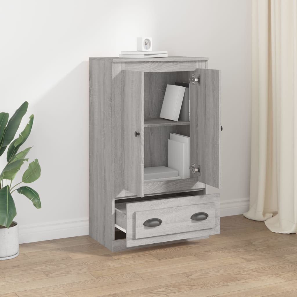 Ντουλάπι Γκρι Sonoma 60x35,5x103,5 εκ. από Επεξεργασμένο Ξύλο