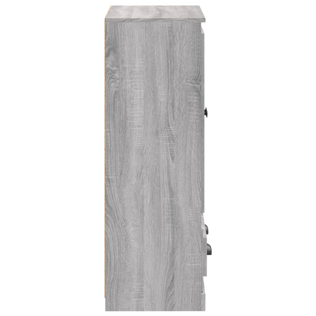 Ντουλάπι Γκρι Sonoma 60x35,5x103,5 εκ. από Επεξεργασμένο Ξύλο