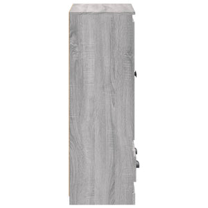 Ντουλάπι Γκρι Sonoma 60x35,5x103,5 εκ. από Επεξεργασμένο Ξύλο
