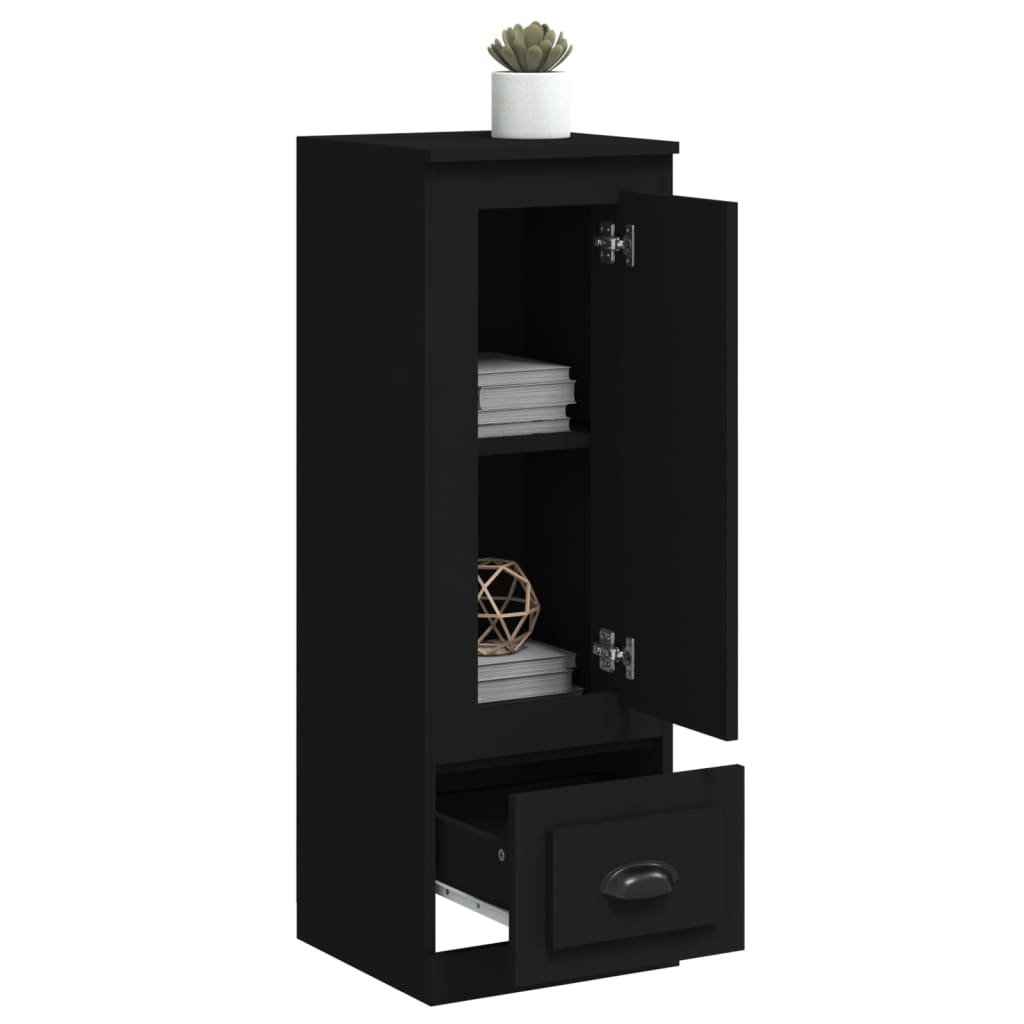 Ντουλάπι Μαύρο 36x35,5x103,5 εκ. από Επεξεργασμένο Ξύλο