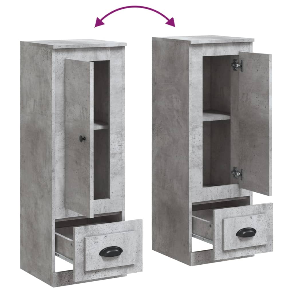 Ντουλάπι Γκρι Σκυροδέματος 36x35,5x103,5 εκ. Επεξεργασμένο Ξύλο - Pakobazaar