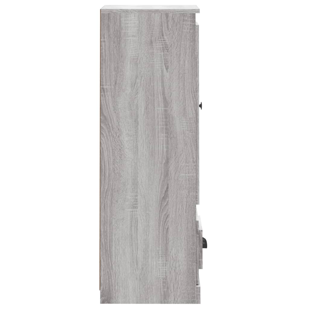 Ντουλάπι Γκρι sonoma 36x35,5x103,5 εκ. από Επεξεργασμένο Ξύλο
