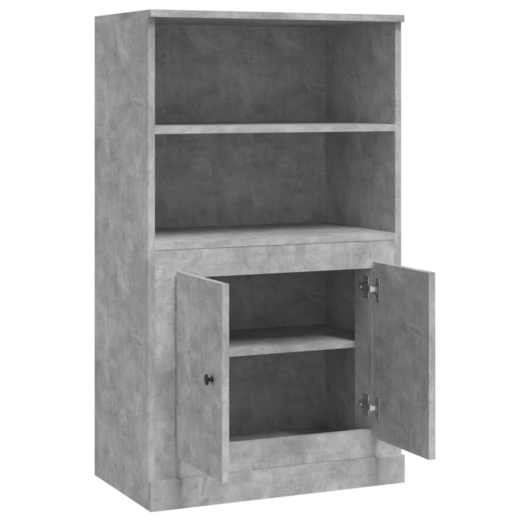 Ντουλάπι Γκρι Σκυροδέματος 60x35,5x103,5 εκ. Επεξεργασμένο Ξύλο - Pakobazaar