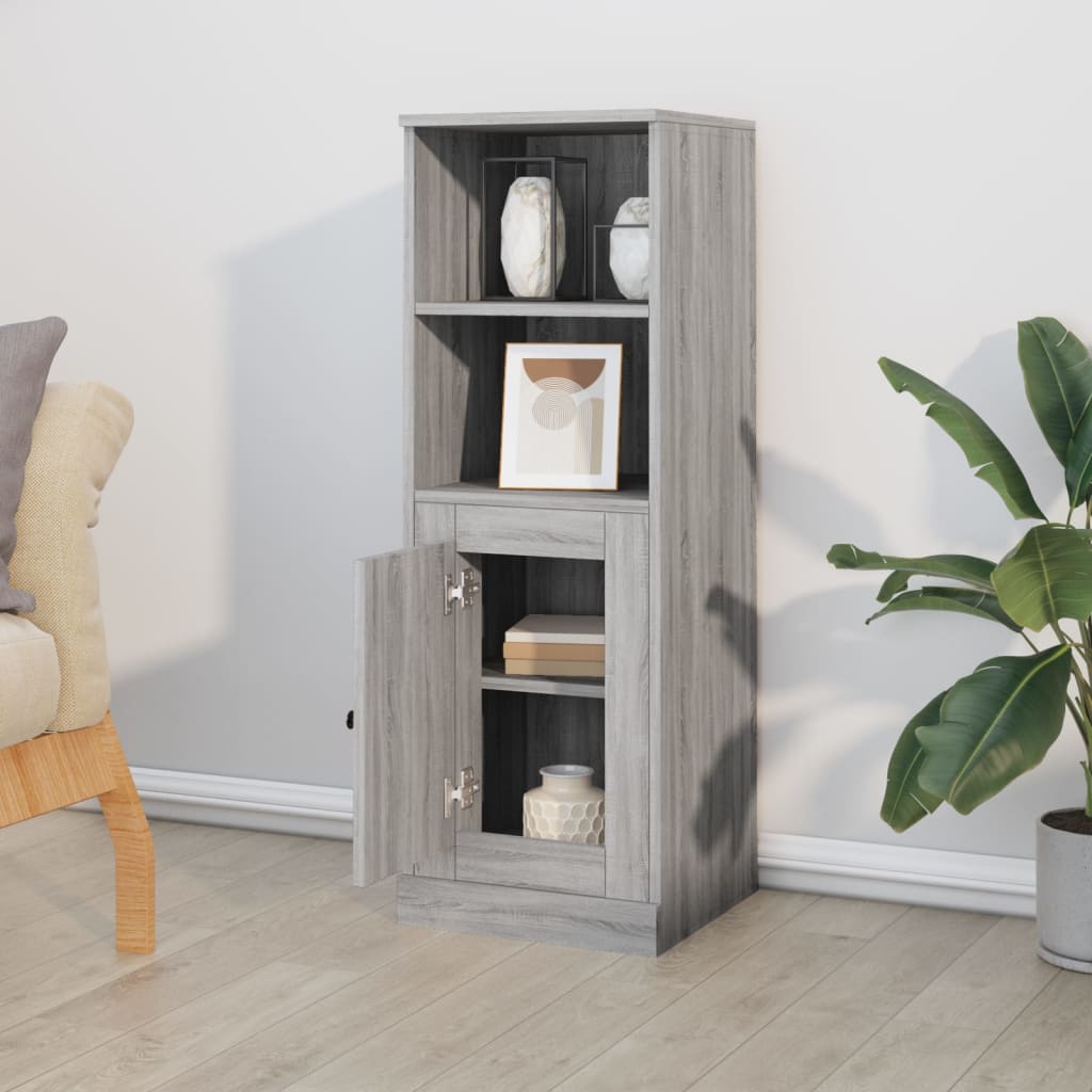 Ντουλάπι Γκρι sonoma 36x35,5x103,5 εκ. από Επεξεργασμένο Ξύλο - Pakobazaar