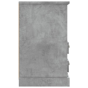 Κομοδίνα 2 τεμ. Γκρι Σκυροδέματος 43x36x60 εκ.