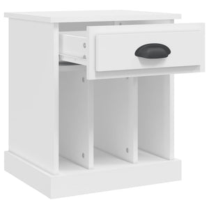 Κομοδίνα 2 τεμ. Λευκά 43x36x50 εκ. - Pakobazaar