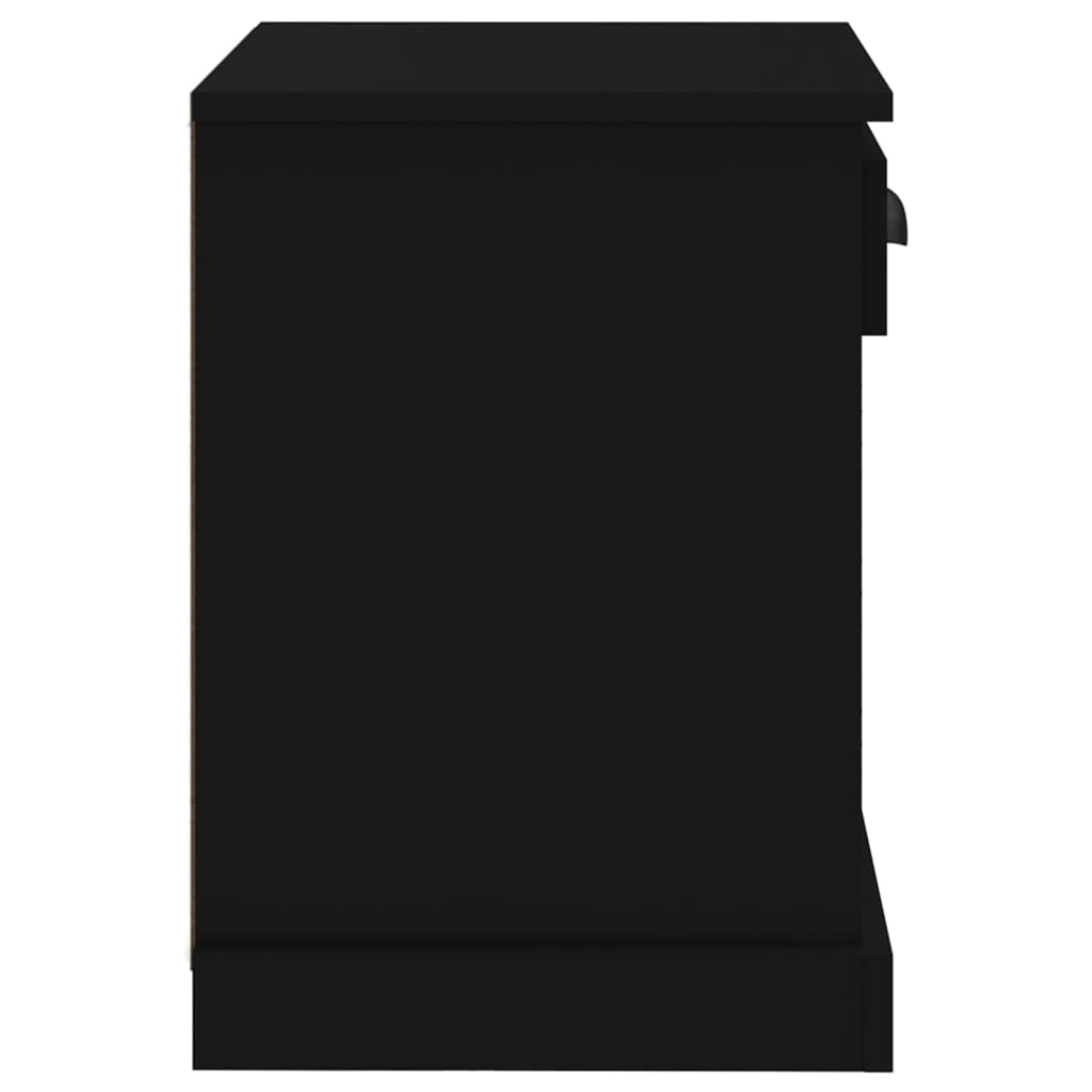 Κομοδίνο Μαύρο 43x36x50 εκ.