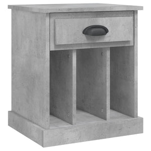Κομοδίνα 2 τεμ. Γκρι Σκυροδέματος 43x36x50 εκ.