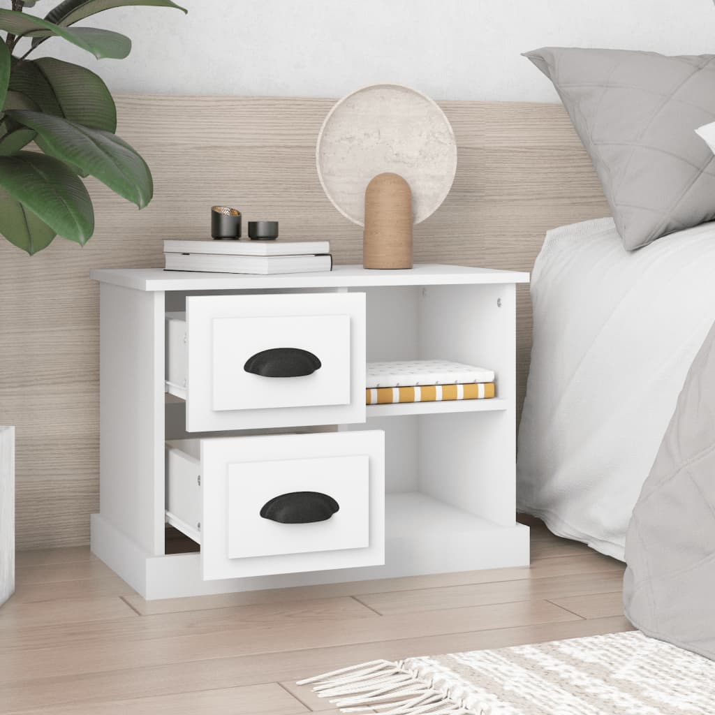 Κομοδίνο Λευκό 60 x 35,5 x 45 εκ.