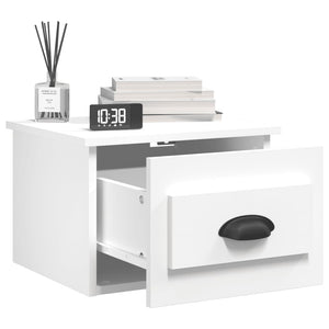 Κομοδίνα Επιτοίχια 2 τεμ. Λευκά 41,5x36x28 εκ. - Pakobazaar