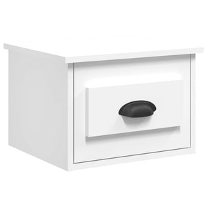 Κομοδίνα Επιτοίχια 2 τεμ. Λευκά 41,5x36x28 εκ. - Pakobazaar