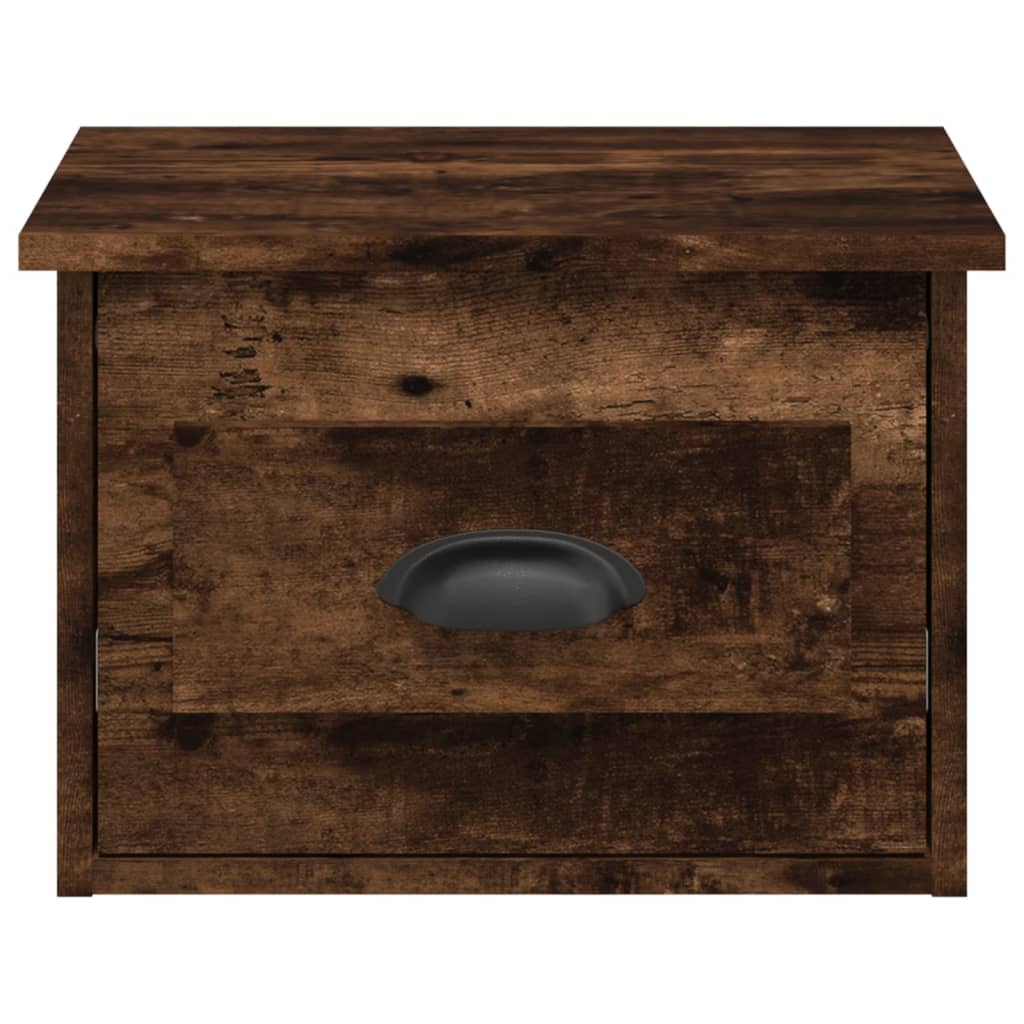 Κομοδίνο Επιτοίχιο Καπνιστή Δρυς 41,5 x 36 x 28 εκ.
