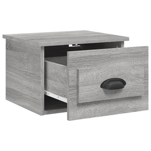 Κομοδίνα Επιτοίχια 2 τεμ. Γκρι Sonoma 41,5 x 36 x 28 εκ. - Pakobazaar