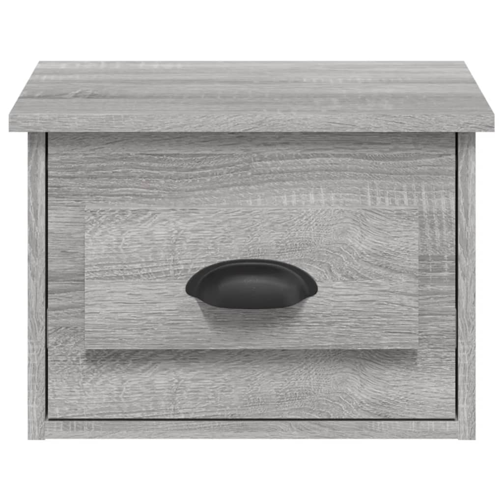 Κομοδίνα Επιτοίχια 2 τεμ. Γκρι Sonoma 41,5 x 36 x 28 εκ. - Pakobazaar