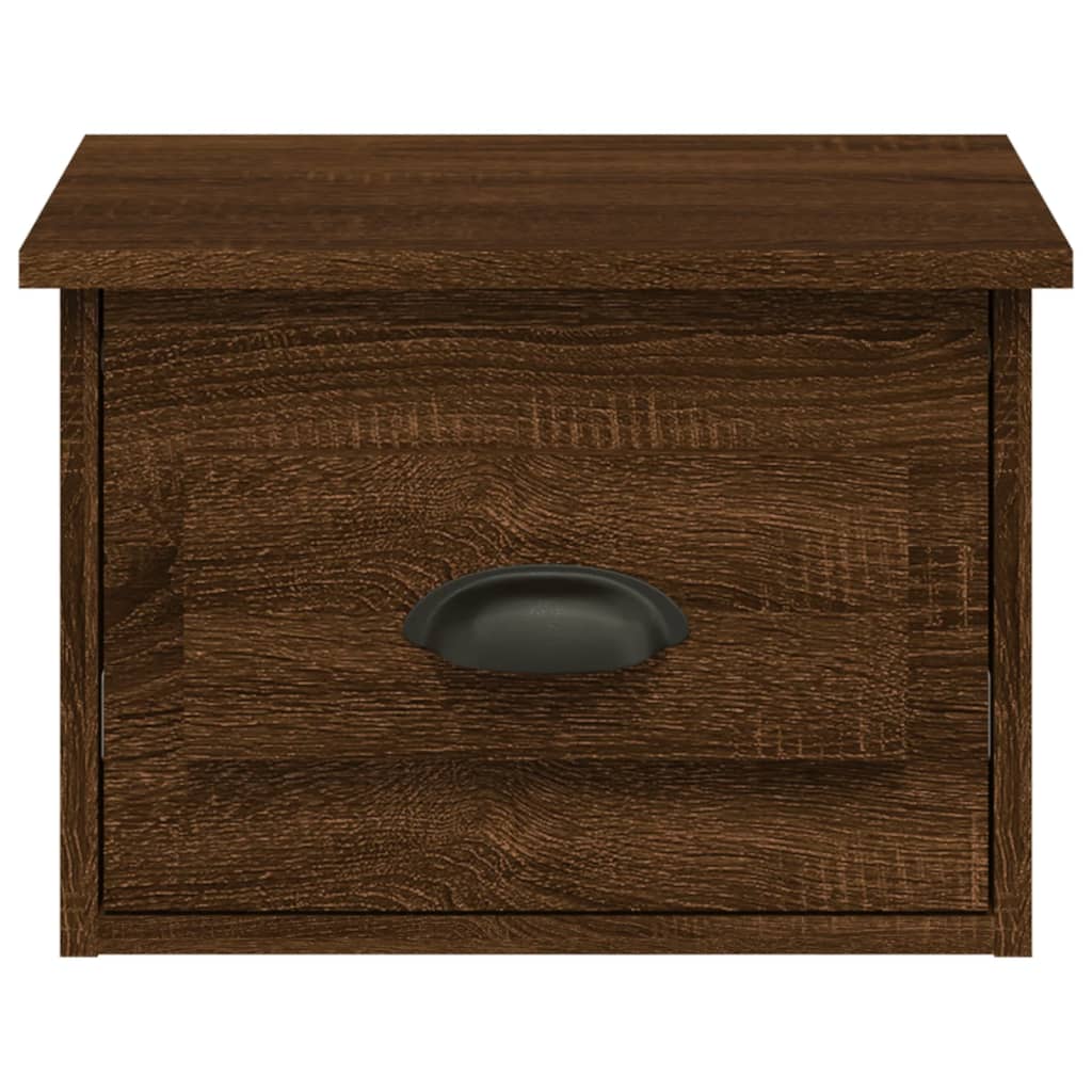 Κομοδίνο Επιτοίχιο Καφέ Δρυς 41,5 x 36 x 28 εκ.