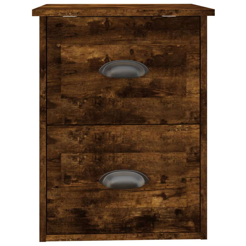 Κομοδίνο Επιτοίχιο Καπνιστή Δρυς 41,5x36x53 εκ.