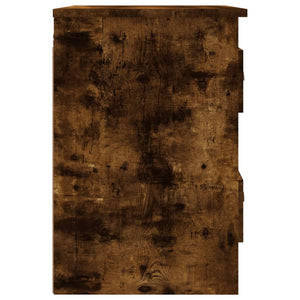 Κομοδίνο Επιτοίχιο Καπνιστή Δρυς 41,5x36x53 εκ.