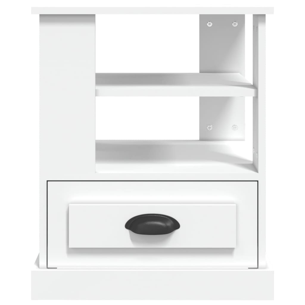 Βοηθητικό Τραπέζι Λευκό 50 x 50 x 60 εκ. από Επεξεργασμένο Ξύλο - Pakobazaar