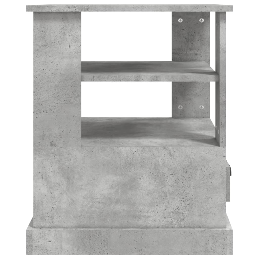 Βοηθητικό Τραπέζι Γκρι Σκυροδ. 50x50x60 εκ. Επεξεργασμένο Ξύλο