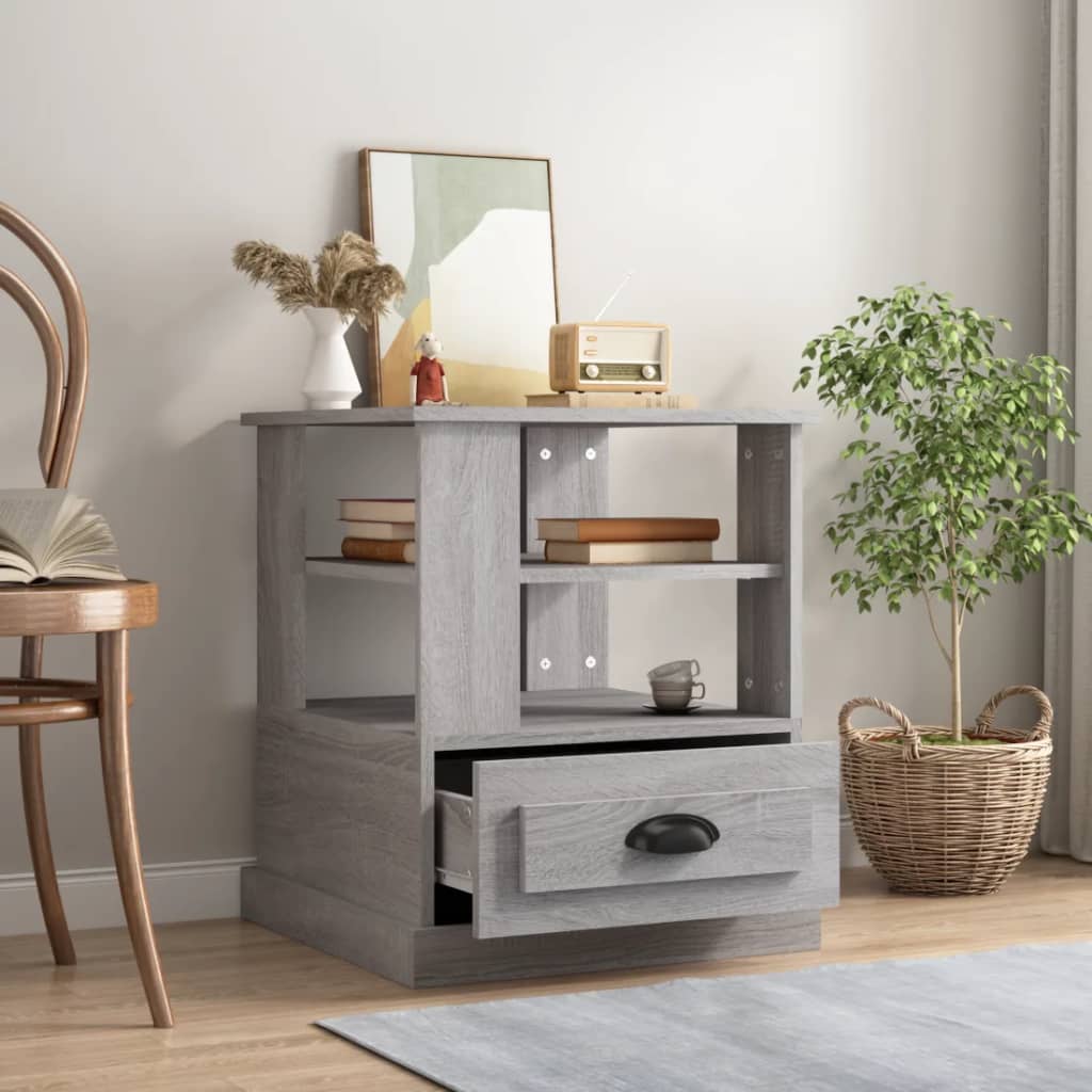 Βοηθητικό Τραπέζι Γκρι Sonoma 50x50x60 εκ. Επεξεργασμένο Ξύλο