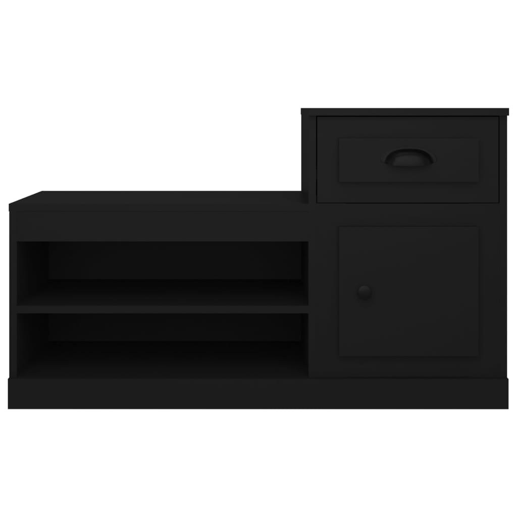 Παπουτσοθήκη Μαύρη 100 x 42 x 60 εκ. από Επεξεργασμένο Ξύλο