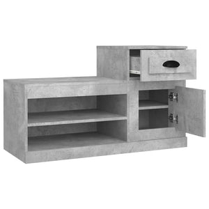 Παπουτσοθήκη Γκρι Σκυροδέματος 100x42x60 εκ. Επεξεργασμένο Ξύλο - Pakobazaar