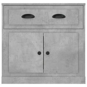 Μπουφές Γκρι Σκυροδέματος 70x35,5x67,5 εκ. Επεξεργασμένο Ξύλο