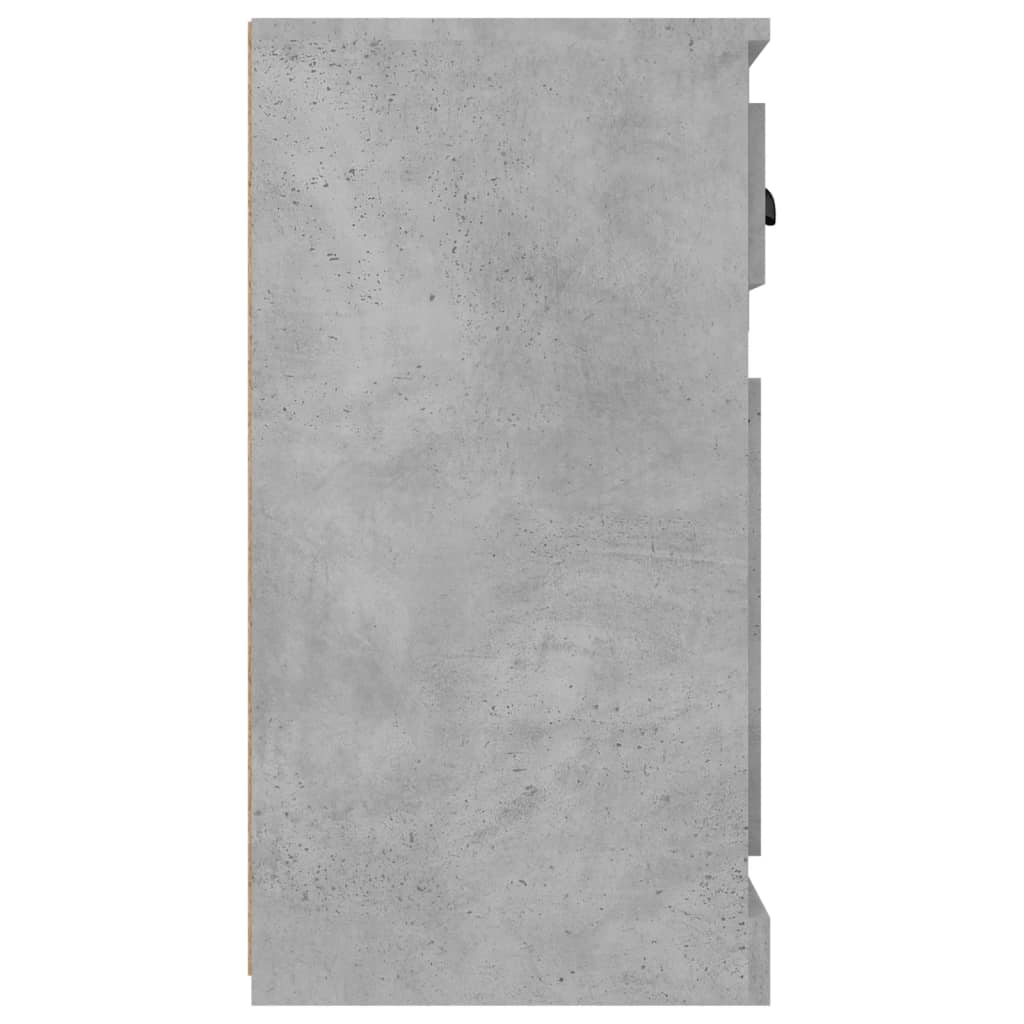 Μπουφές Γκρι Σκυροδέματος 70x35,5x67,5 εκ. Επεξεργασμένο Ξύλο